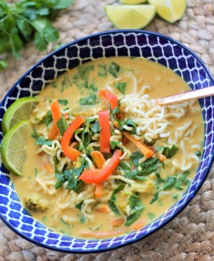 Thai Coconut Curry Ramen Noodles Soup – Tikkas To Tapas Main Course Coconut Curry Ramen Soup, Curry Ramen Noodles, Coconut Curry Ramen, One Pot Thai, Coconut Noodle Soup, Ramen Noodles Soup, Thai Coconut Curry, Curry Ramen, Noodles Soup