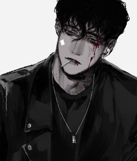 Dark Anime Guys, Love Illustration, Amazing Art Painting, Anime Drawings Boy, 영감을 주는 캐릭터, Boy Art, Dark Anime, Character Aesthetic, Handsome Anime Guys