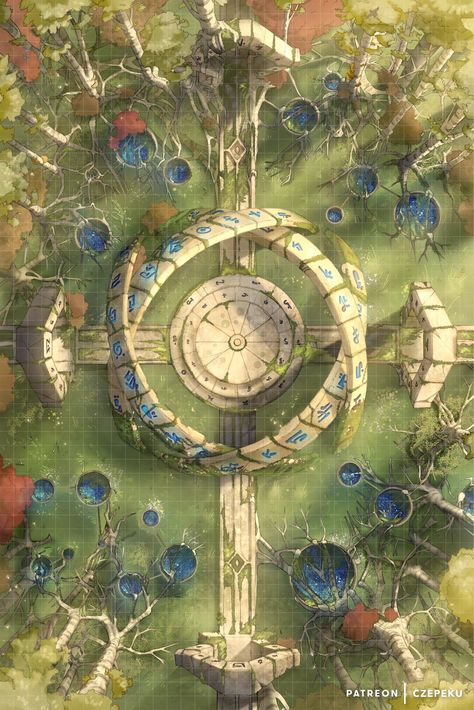 Cze Lee on Twitter: "Celestial gate tucked away in the old birch forest.… " Evelynn League Of Legends, Fantasy City Map, Dnd World Map, Fantasy World Map, Tabletop Rpg Maps, Rpg Map, Dungeon Maps, D D Maps, Art Carte