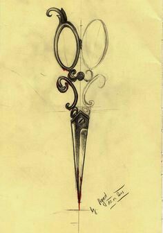 Antique scissors Tattoos Scissors, Victorian Scissors, Pinterest Tattoos, Sewing Tattoos, My Tattoo, Skin Art, Tattoo Sketches, Tattoo Style, Future Tattoos