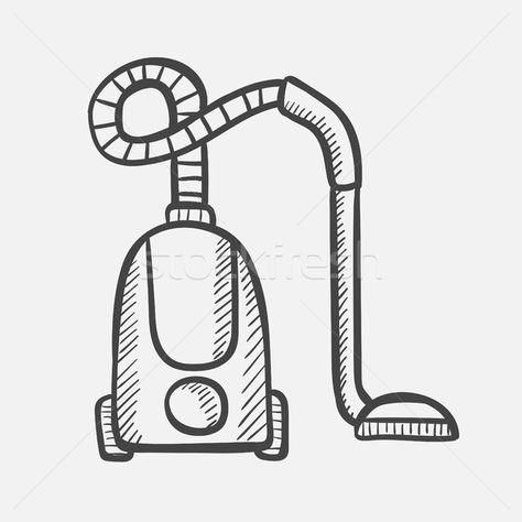 Vacuum Cleaner Drawing, Sketch Icon, Doodle Icon, Cleaning Equipment, Clean Hands, Free Stock Photos, Easy Drawings, Vacuum Cleaner, Hand Drawn