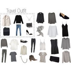 Place travel outfit within dotted border and the contents of your suitcase throughout. This template makes it easy to see if your colors are cohesive and if you... Travel Outfits Women, Travel Outfit Summer Airport, Packing Wardrobe, Packing Travel, Outfit For Travel, Travel Capsule, Travel Capsule Wardrobe, Travel Wear, Travel Outfits