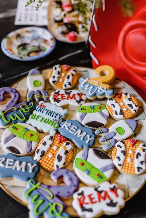 Infinity And Beyond Birthday Party, Toddler Birthday Party Ideas, Two Infinity And Beyond Birthday, Buzz Lightyear Birthday Party, Beyond Birthday, Buzz Lightyear Birthday, Hunter Premo, Toy Story Party Decorations, 2nd Birthday Party For Boys