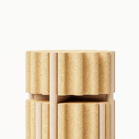 Cork Stool, Stackable Furniture, Cork Table, Cork Design, Stackable Stools, Bio Design, Cork Wood, Turned Wood, Stool Design