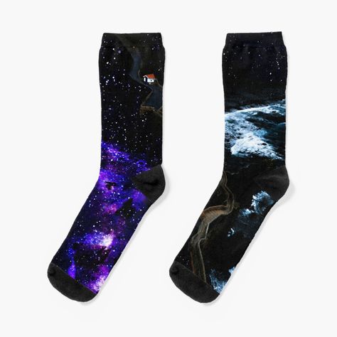 Get my art printed on awesome products. Support me at Redbubble #RBandME: https://www.redbubble.com/i/socks/beautiful-night-by-Andrii/49121957.9HZ1B?asc=u Galaxy Socks, Blue Galaxy, Beautiful Night, In The Wild, Jellyfish, Socks For Sale, Knitting Socks, The Wild, Awesome Products