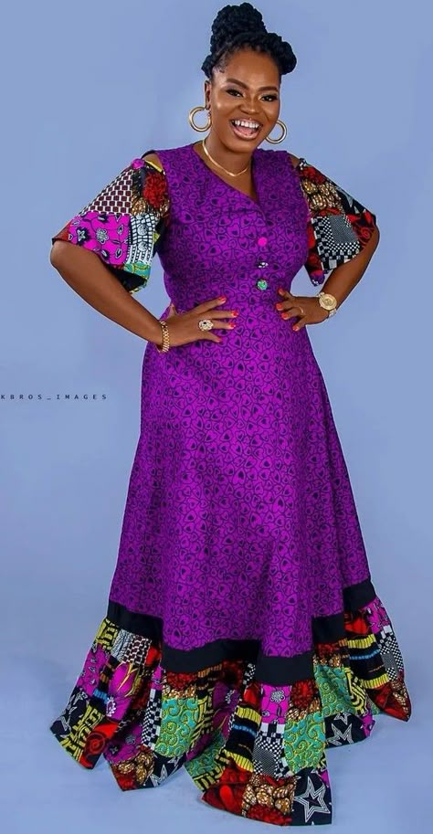 Ankara Flare Gown Styles For Women, Long Ankara Flare Gown, Long Flared Ankara Dresses, Ankara Long Flare Gown Styles, Latest Long Ankara Dress Styles, Ankara Flare Gown Styles, Ankara Flare Gown, Long Ankara Gowns, Wax Dress