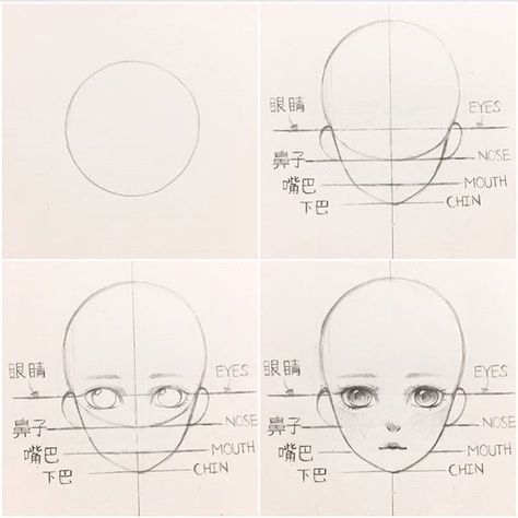 Ughhh so tired 💤 . . . . 👻Source / Credit 얼굴 드로잉, Drawing Tutorials For Beginners, Anime Tutorial, 얼굴 그리기, 캐릭터 드로잉, Anatomy Drawing, Poses References, Anime Drawings Tutorials, Drawing Tutorials