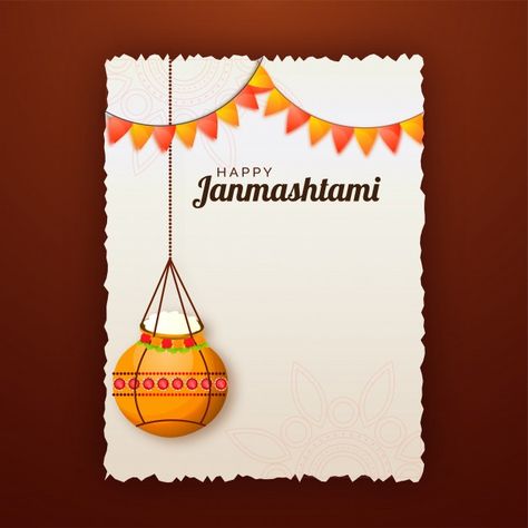 Janmashtami Greeting Card, Janmashtami Poster Ideas, Janmashtami Card Ideas, Janmashtami Templates, Happy Janmashtami Creative, Janmashtami Poster Design, Janmashtami Card, Janmashtami Creative Ads, Janmashtami Ideas