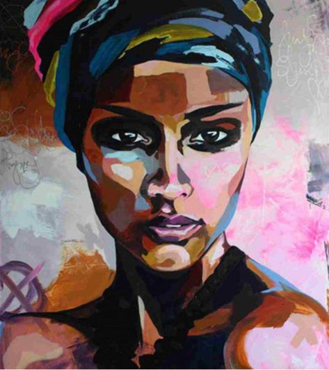 Olieverf op nummer Afrikaanse vrouwen schilderijen DIY portret schilderen op nummer Canvas schilderij kits cm 40×50cm: Amazon.nl Graffiti Canvas Art, L'art Du Portrait, Abstract Girl, Afrique Art, Art Africain, Wall Decor Pictures, Abstract Canvas Painting, Art Blue, Watercolor Portraits