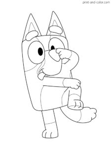 BLUEY COLORING PAGES Bluey Cartoon Silhouette, Bluey Colouring Page, Bluey Birthday Party Ideas Games, Bluey Doodles, Bingo Coloring Pages, Bluey Colouring, Free Printable Bluey, Bandit And Chilli, Bluey Coloring Pages