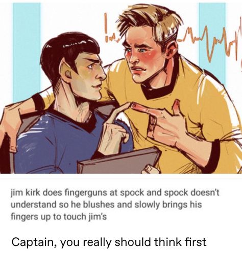 Spirk Space Husbands, Spock X Kirk Fanart, Spirk Fanart, Stark Trek, Start Trek, Spock And Kirk, Star Trek Reboot, Fandom Star Trek, Star Trek Funny