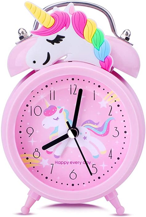 Jam Alarm, Unicorn Clock, Unicorn Birthday Decorations, Unicorn Room Decor, Unicorn Room, Kids Alarm Clock, Unicorn Bedroom, Cute Bedroom, Clock For Kids