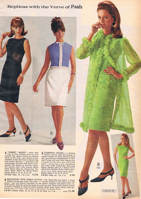 Aldens Catalog, 60s Fashion Trends, Vintage Catalog, Superstar Barbie, Groovy Fashion, Baby Doll Clothes Patterns, 1960 Fashion, Swinging 60s, 60s 70s Fashion