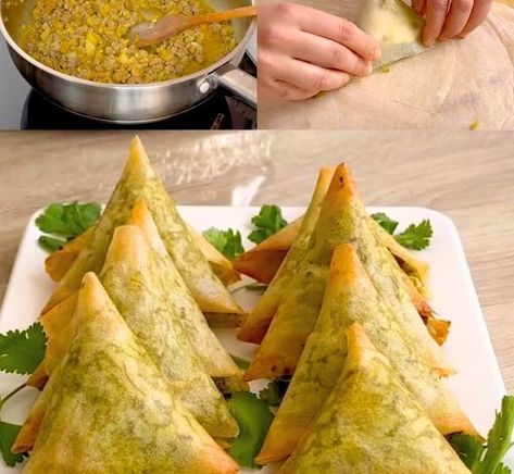 It seems like you're interested in a recipe for meat triangles. One popular dish that fits this description is a recipe for "beef turnovers" or "meat-filled triangles." Here's a simple recipe for beef turnovers: Ingredients: For the Filling: 1 lb ground beef 1 small onion, finely chopped 2 cloves Meat Recipes, Ground Beef, Cheddar, Beef Recipes, Diner, Chef, Easy Meals, Meat