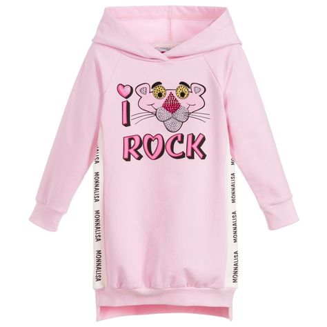 Panther Print, Hooded Sweatshirt Dress, Pink Panther, Girls Collection, Pink Panthers, 20's Dress, Girl Sweatshirts, Toddler Fashion, Sweatshirt Dress