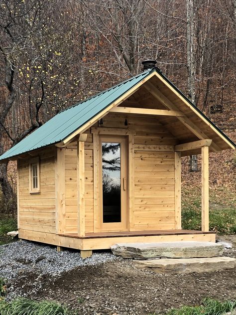 Shed Sauna Diy, Wood Fired Sauna Outdoor, Sauna Outside, Sauna House Outdoor, Sauna Shed, Diy Sauna Outdoor, Log Sauna, Sauna Wood Stove, Sauna Plans