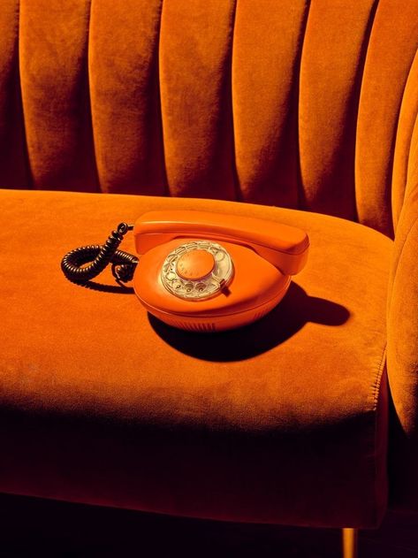 Orange Sofa, Velvet Couch, Orange Aesthetic, Photography Inspo, Still Life Photography, Old Hollywood, Be Still, Color Inspiration, Art Direction