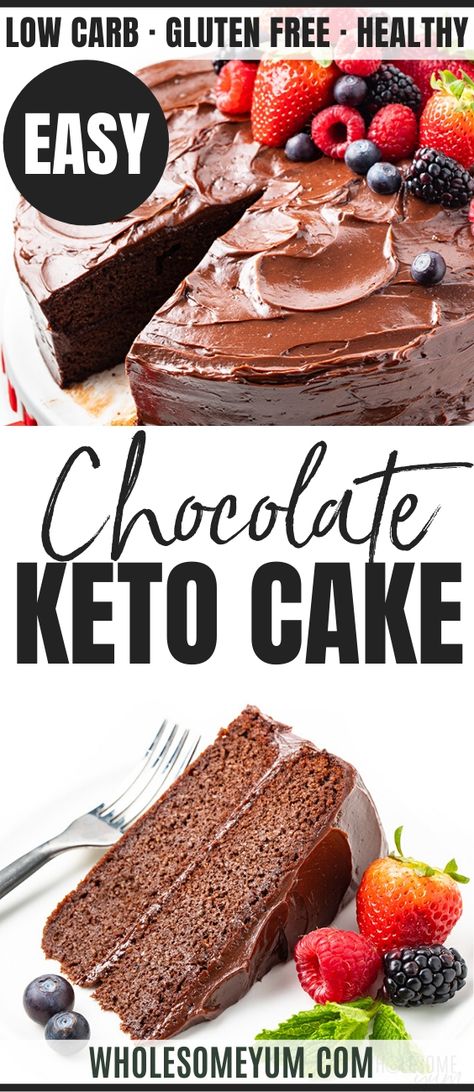 The Best Keto Chocolate Cake Recipe - The BEST keto chocolate cake recipe! This low carb almond flour chocolate cake is rich, moist, and decadent, yet EASY to make in one bowl. #wholesomeyum #chocolate #cake #chocolatecake #ketocake #keto #ketorecipes #ketodessert #lowcarbdessert Gluten Free Soft Pretzel Recipe, Best Keto Chocolate Cake, Almond Flour Chocolate Cake, Low Carb Chocolate Cake, Gluten Free Soft Pretzels, Soft Pretzel Recipe, Ketogenic Desserts, Keto Chocolate Cake, Keto Lasagna