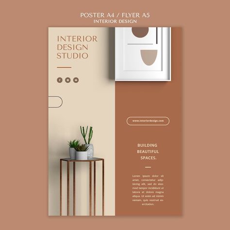 Interior Design Poster, Interior Design Template, Interior Design Layout, Nature Art Drawings, Advertising Poster, Free Vectors, Creative People, Interior Design Studio, Beautiful Space