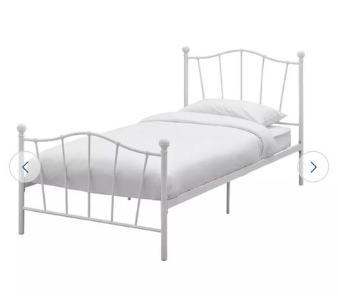 Argos White Bed Frames, Single Metal Bed Frame, Single Metal Bed, White Metal Bed, Black Bed Frame, Steel Bed Frame, White Bed Frame, Iron Bed Frame, Steel Bed