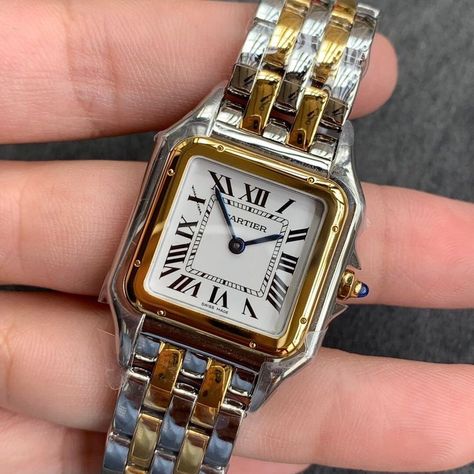 Cartier Panthere Watch Medium, Cartier Panthere Watch, Panthere Watch, Casio Watch Women, Cartier Watches Women, Casio Vintage, Classy Watch, Luxury Look, Vintage Watches Women