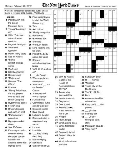 11 Remarkable Crosswords for New Solvers - The New York Times Free Printable Crossword Puzzles, Puzzle Printable, Printable Crossword Puzzles, Daily Printable, Crossword Puzzles, Word Puzzles, Crossword Puzzle, Life Planner, Ny Times