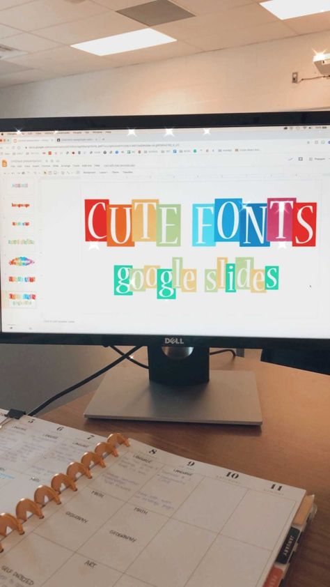 Fonts For Google Slides, Free Cute Fonts, Slides Go, Free Business Logo, Teacher Fonts, Classroom Goals, Font Ideas, Journal Fonts, Instructional Technology