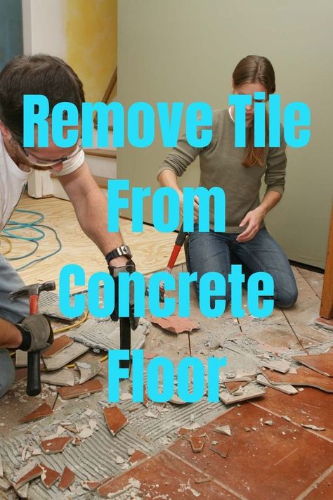 How To Remove Ceramic Tile Floors, How To Remove Tile Floor, Removing Vinyl Flooring, Removing Floor Tiles, Remove Tile, Outside Tiles, Concrete Board, Tile Floor Diy, How To Lay Tile