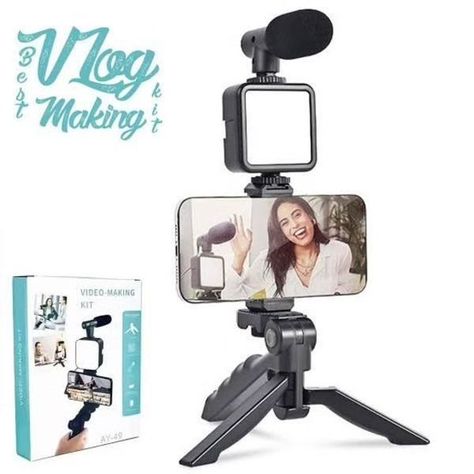 • Material: ABS Plastic • Color: Black • Package Includes: 1 x Vlogging Kit • Note: Please ensure to follow the instructions provided in the user manual for proper usage and safety precautions. • Product Code: MZ112620030IPWE Vlogging Kit, Safety Precautions, Mobile Holder, Video Studio, Bluetooth Remote, Lighting Equipment, Video Lighting, Fill Light, New Laptops