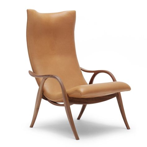 Frits Henningsen's Signature Chair re-released by Carl Hansen & Søn Carl Hansen Chair, Frits Henningsen, Retro Dining Chairs, Carl Hansen & Son, Chestnut Leather, Carl Hansen, Conran Shop, Eames Chairs, Steel Furniture