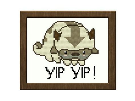 Cute Appa pattern Avatar The Last Airbender Appa, Sky Bison, Minecraft Pixel Art, Pixel Art Pattern, Perler Bead Art, Stitching Art, Aang, Cross Stitch Art, Avatar The Last Airbender