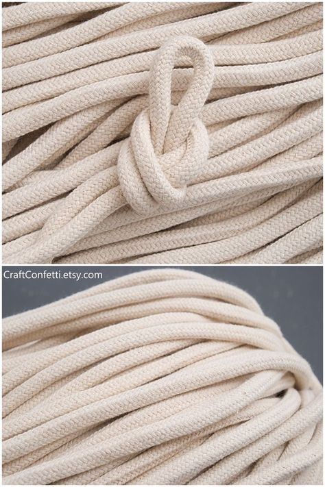 Color: beige (natural color)
Diameter: 10mm (3/8")
Material: natural cotton outside and synthetic braided inside

Available in several colors:
1. beige
2. white
3. navy
4. black

High-quality Beige braided cord 5mm perfect for drawstring rope, macrame projects such as plant hangers, wall hangings, curtains, etc. Made of soft, cotton quality braided rope outside and synthetic braided inside for superior strength. It is a flexible cord, easy to work with. Rope Wall Hanging, Yarn Macrame, Rope Macrame, Rope Wall, Tshirt Yarn, Plant Hangers, Fabric Yarn, Braided Rope, Macrame Projects