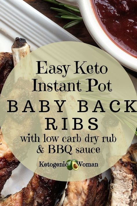 Ribs Crockpot, Instant Pot Baby Back Ribs, Ketogenic Woman, Keto Instant Pot, Low Carb Crock Pot Recipes, Easy Crockpot Chicken, Stew Chicken Recipe, Back Ribs, Best Instant Pot Recipe