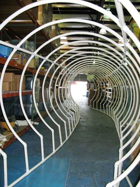 pvc tunnel | Diy canopy, Canopy tent outdoor, Canopy tent Architecture Art Nouveau, Light Tunnel, Design Art Nouveau, Canopy Architecture, Wooden Canopy, Pvc Pipe Projects, Canopy Tent Outdoor, Backyard Canopy, Pvc Projects