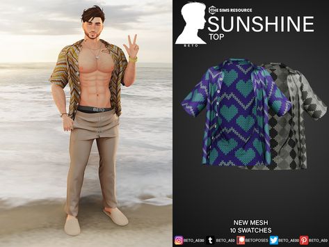 The Sims Resource - Sims 4 - Everyday - Beto_ae0 - male cc sims 4, clothing, the sims 4 Hot Sims 4 Male Cc, Sims 4 Male Crop Top, Sims 4 Tattoos, Sims 4 Male Clothes, Sims 4 Mm Cc, Sims 4 Body Mods, Sims 4 Mm, Best Sims, Sims4 Clothes