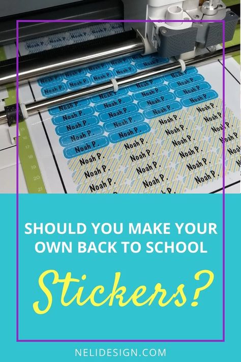 Cricut Labels For School Supplies, Cricut School Labels, Cricut Back To School Projects, Back To School Cricut Ideas, Diy Labels Printable, Personalized School Supplies Labels, Letter Land, Kids School Labels, Circuit Machine