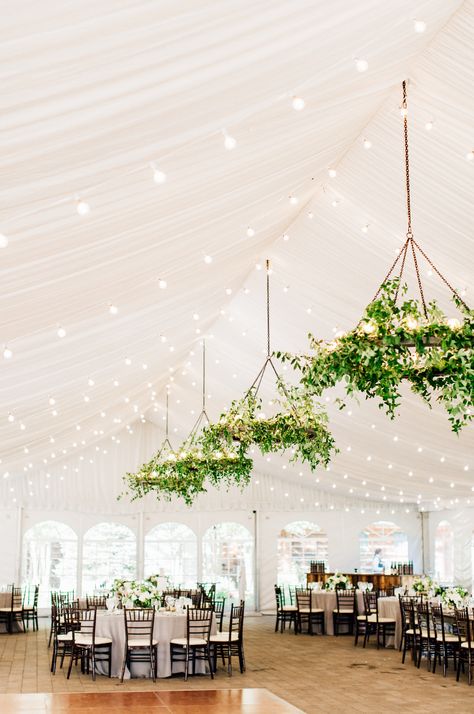 Simple Ceiling Decorations Wedding, Wedding Tent Chandelier Diy, Tent Ceiling Decorations Wedding, Tent Hanging Decor, Draped Tent Wedding, Tent Decorating Ideas Wedding, Floral Ceiling Wedding, Ceiling Decorations Wedding, Flower Chandelier Wedding