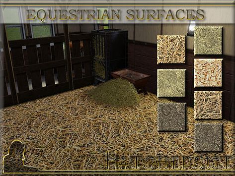 A set of horsey inspired terrains for both indoors and outdoors. Found in TSR Category 'Sims 3 Walls & Floors Sets' The Sims 3 Pets, Sims Pets, Sims 3 Mods, Die Sims 4, Horse Mane, Horse Inspiration, Sims Building, Sims Games, Horse Ranch