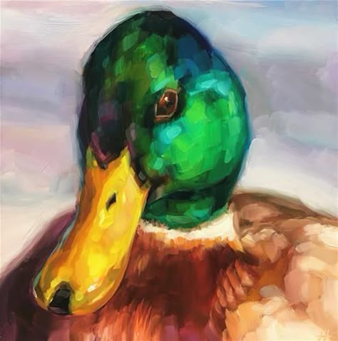 Animal Art Acrylic, Cute Duck Painting Acrylic, Goose Acrylic Painting, Painting Ducks Acrylic, Holly Storlie, Wood Duck Painting Acrylic, Duck In Water Painting, Animal Paintings Acrylic, Art Deco Paintings