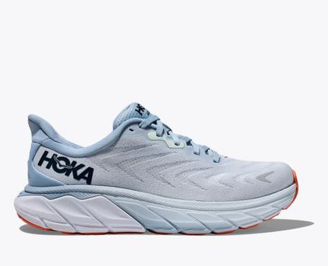 Arahi 6 Hoka One One Woman, Cushioned Running Shoes, White Running Shoes, Wide Width Shoes, Performance Wear, Hiking Women, Running Shoes Sneakers, Perfect Shoes, Sketchers Sneakers