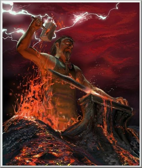 Hephaestus - A favorite for many years Celtic Gods, Greek Mythology Gods, Roman Gods, Greek Gods And Goddesses, Greek And Roman Mythology, Greek Mythology Art, Roman Mythology, Greek God, Mythology Art