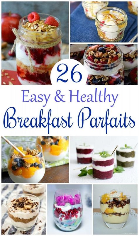 26 Easy Breakfast Parfaits Make Ahead Breakfast Meal Prep, Parfait Breakfast Healthy, Breakfast Parfait Healthy, Easy Breakfast Parfait, Yogurt Jars Healthy Breakfasts, Healthy Fruit Parfait Recipes, Easy Fruit Parfait Recipes, Breakfast Parfaits Make Ahead, Breakfast In A Jar Make Ahead