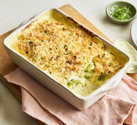 Cheesy leeks recipe | BBC Good Food Cheesy Leeks, Creamed Leeks, Gratin Dish, Simple Nutrition, Bbc Good Food, Cooking Lessons, Sunday Roast, Bbc Good Food Recipes, Best Chef