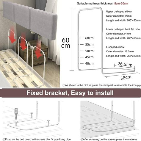 OYDAS Bed Rails for Toddler - Safety and Comfort 🌟 Ensure Your Child's Safety and Comfort with OYDAS Bed Rails for Toddler! 🛏️ ✨ Ideal for a peaceful night's sleep, these bed rails are designed with soft linen fabric and adjustable height for maximum convenience. Perfect for parents who prioritize safety without compromising on style! Ready to enhance your child's sleep environment? Click the link to shop now and discover why parents love OYDAS Bed Rails for Toddler! (https://amzn.to/45nl8X... Bed Rails For Toddlers, Bed Boards, Diy Clothes Rack, Toddler Safety, Sleep Environment, Parents Love, Bed Rails, Clothes Rack, Kids Sleep