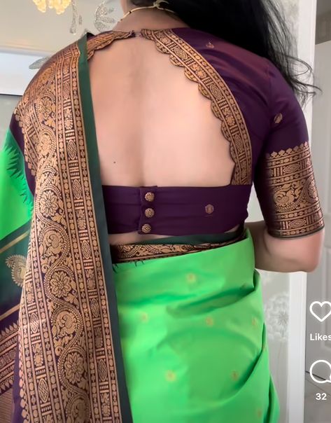 Pattu Blouse Designs, Normal Blouse Designs, Simple Saree Blouse Designs, Normal Blouse, Brocade Blouse Designs, Blouse Designs High Neck, Latest Bridal Blouse Designs, Cotton Blouse Design, Best Blouse Designs