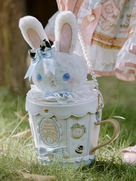 New Release: 【-Teacup Bunny-】 #SweetLolita Bag

◆ Shopping Link >>> https://lolitawardrobe.com/teacup-bunny-sweet-lolita-bag_p8069.html Alice In Wonderland Outfit, Sweet Clothes, Alice In Wonderland Theme, Blush On, Kawaii Plush, Rabbit Toys, Novelty Bags, Bunny Toys, Pretty Bags