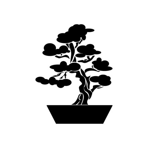 Japanese Bonsai, Flower Pot, Tree Decorations, Flower Pots, Vector Free, Royalty Free, Clip Art, Home Decor Decals, Plants