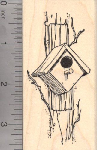 Birdhouse Nestbox Rubber Stamp Bird House or Nest ** Want additional info? Click on the image. Bird Rubber Stamps, Eastern Bluebird, Vintage Flash, Home Tattoo, House Drawing, Mythological Creatures, Slow Stitching, Seal Stamps, Flags Of The World