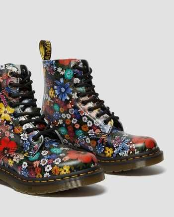 1460 PASCAL WANDERLUST FLORAL ANKLE BOOTS | Dr. Martens UK Floral Ankle Boots, Dr Martens Boots, Boot Print, Danner Mountain Light Boot, Goodyear Welt, Crazy Shoes, Doc Martens, Dr. Martens Boots, Work Boots