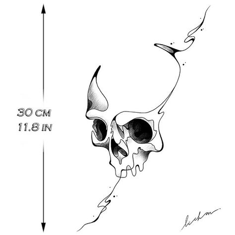 Skull Line - by Bichon temporary tattoo - Collaborations fake tattoos - ArtWear Tattoo - ArtWear Tattoo One Line Skull Tattoo, Abstract Skull Tattoo, Breton Tattoo, Skull Line Tattoo, Line Skull Tattoo, Skull Line Art, Through Tattoo, Aries Symbol Tattoos, Letters Quotes